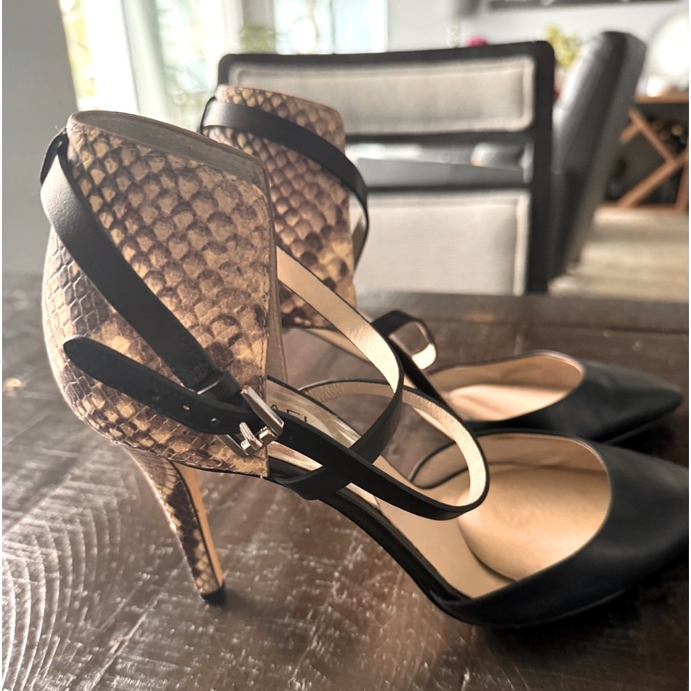 Michael kors snake skin strapy Heels